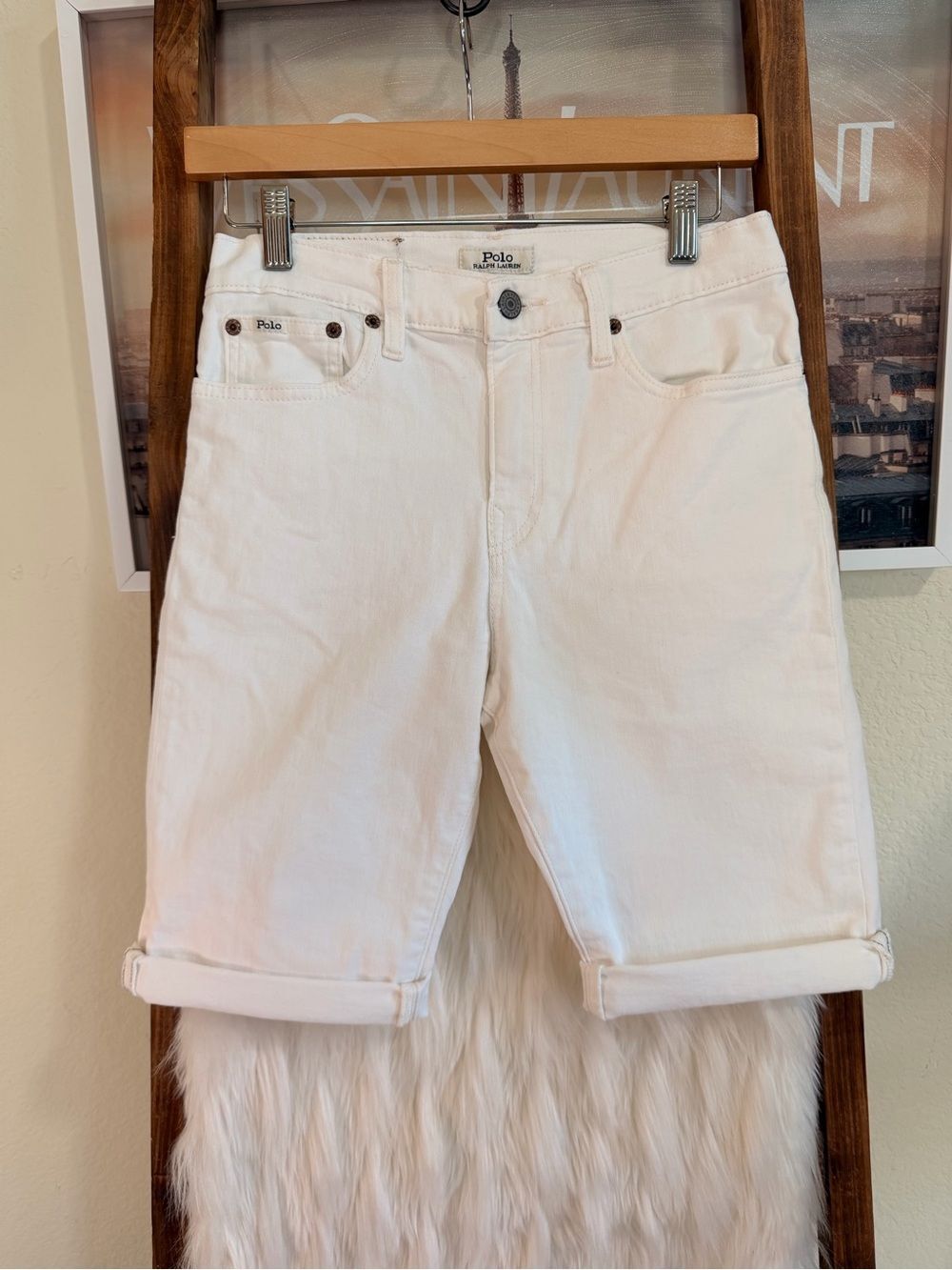 Kids Ralph Lauren Roll-Cuff Denim Shorts